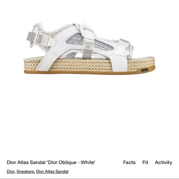Guaranteed Authentic Dior Men’s Atlas Sandals - White - Size 43 - New DIOR MEN Atlas Suede Sandals - White Sandals, Shoes  main image 2